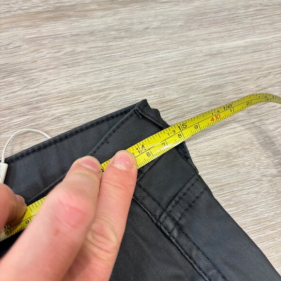 Charlie Paige Black Faux Leather Slim Fit Cotton Pants sz S - Picture 8 of 10